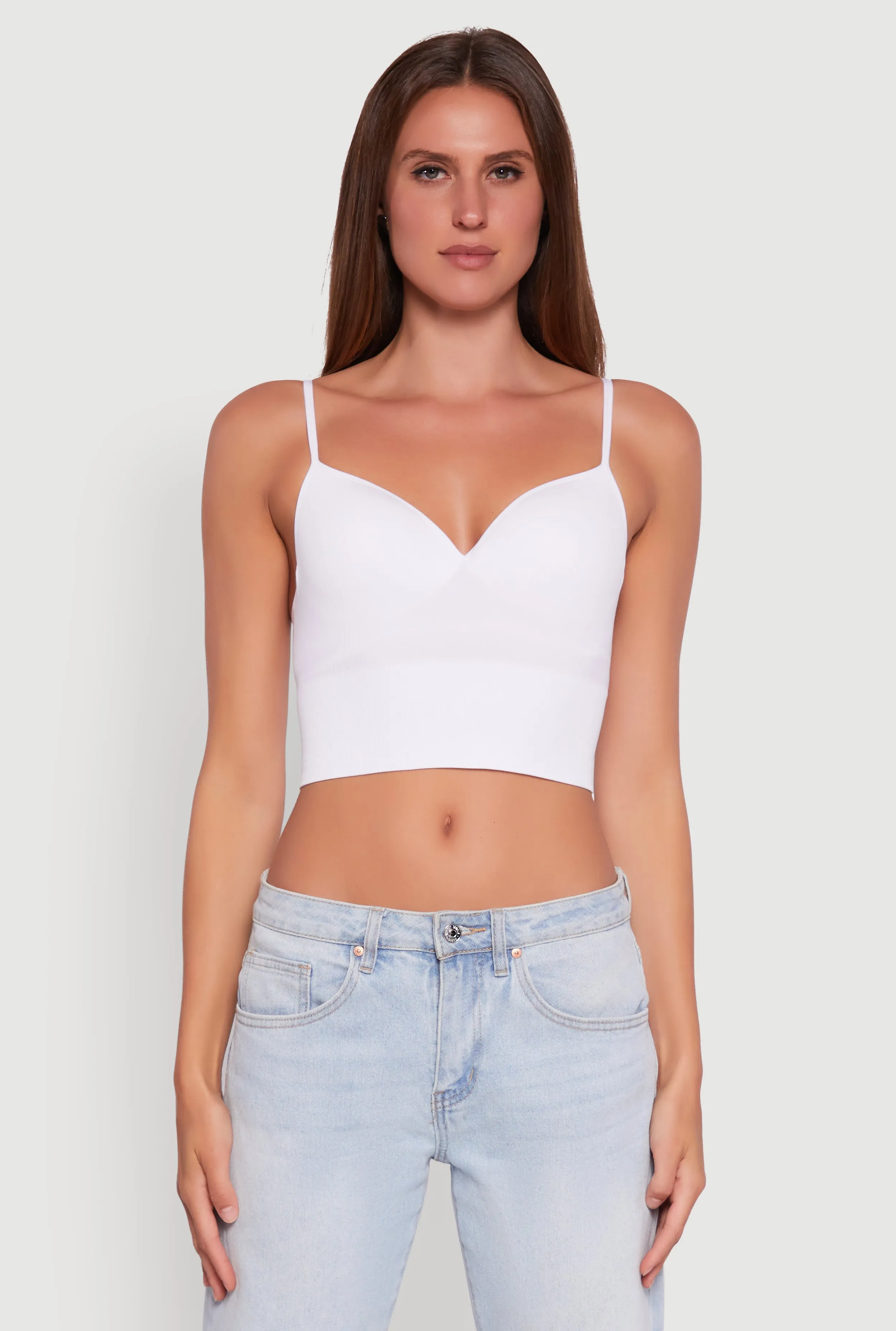 Noise - reducing Gift - worthy Seamless Cropped Padded Shelf Bra Cami