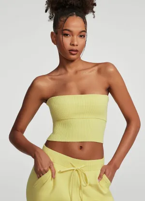 DropShoulderConstruction Chunky Knit Crop Top