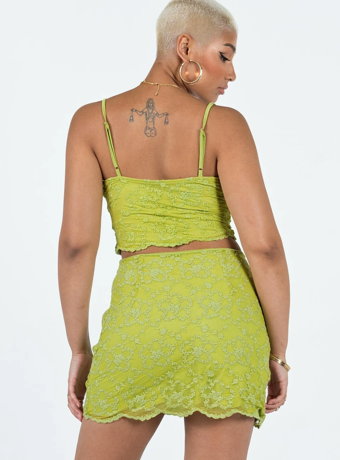 Basildon Mini Skirt Green Thermal Regulating