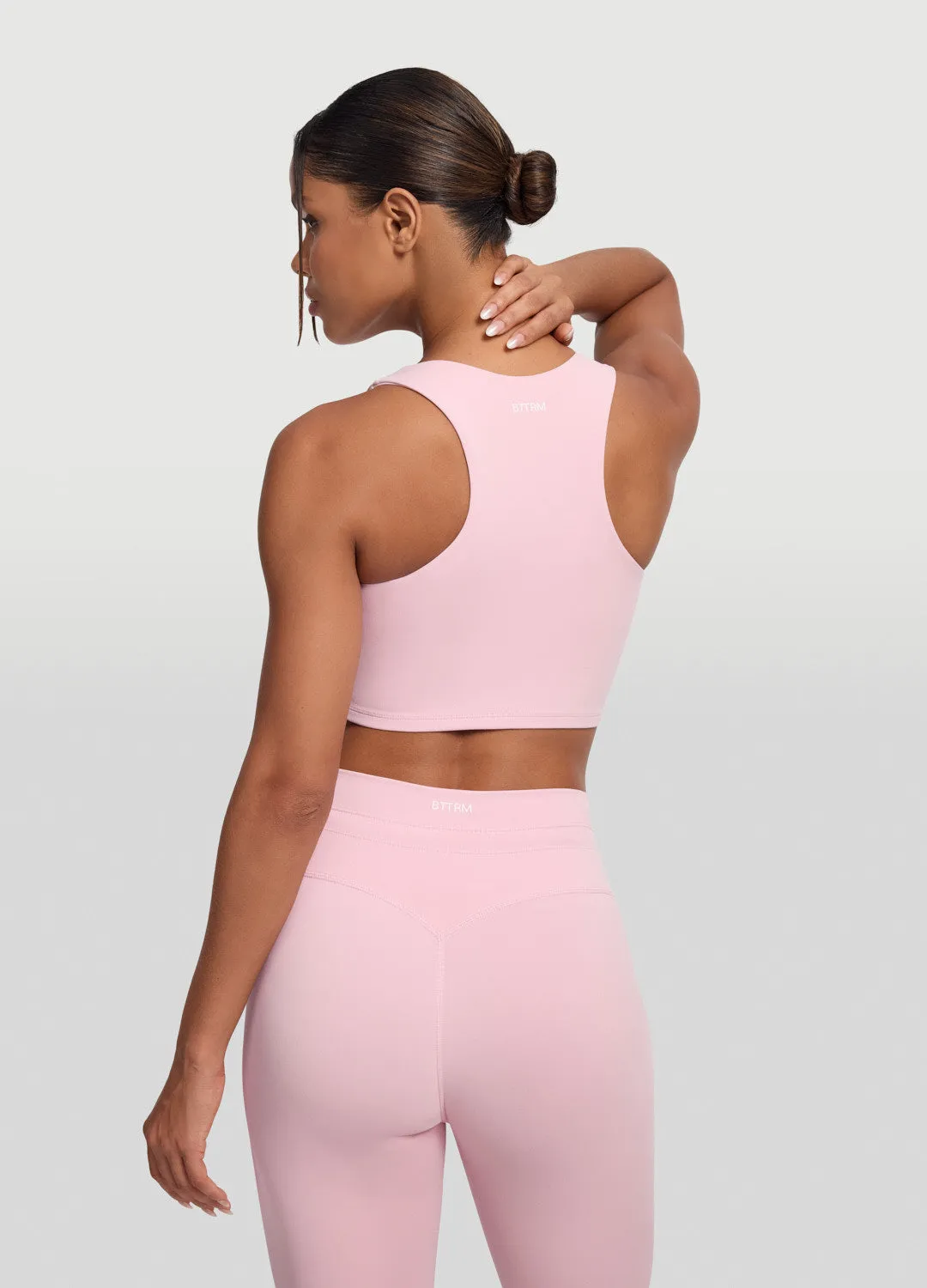 Two-Tone Crop Top male users Performance knit