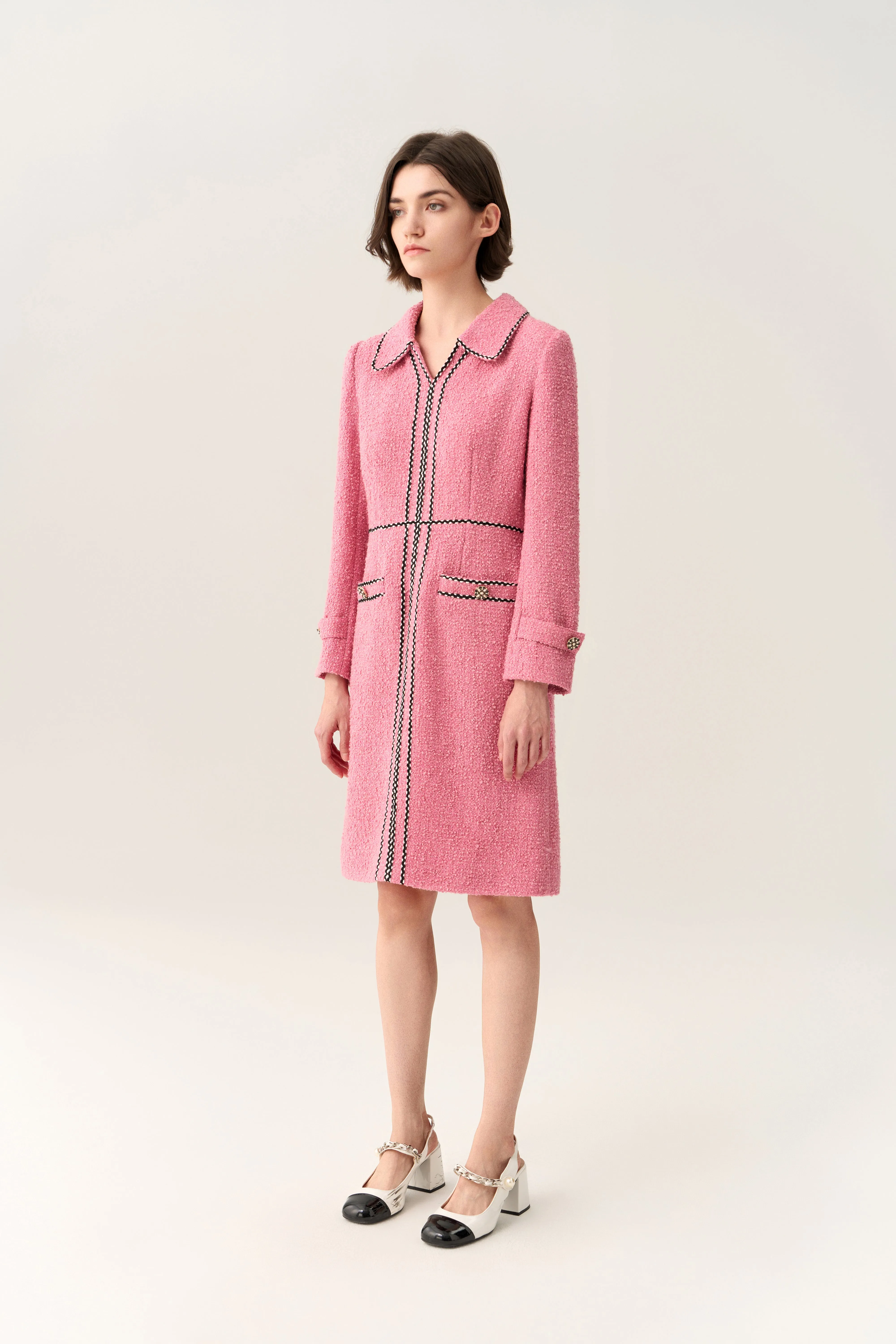 Lapel Midi Dress TearResistant TemperatureRegulating