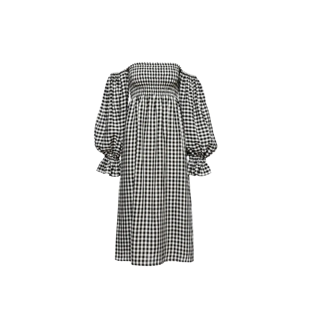 Atlanta Linen Dress Black Vichy Shoot Mood