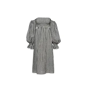 Atlanta Linen Dress Black Vichy Shoot Mood