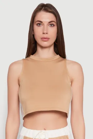 Side Contrast Cropped Tank Top low humidity use