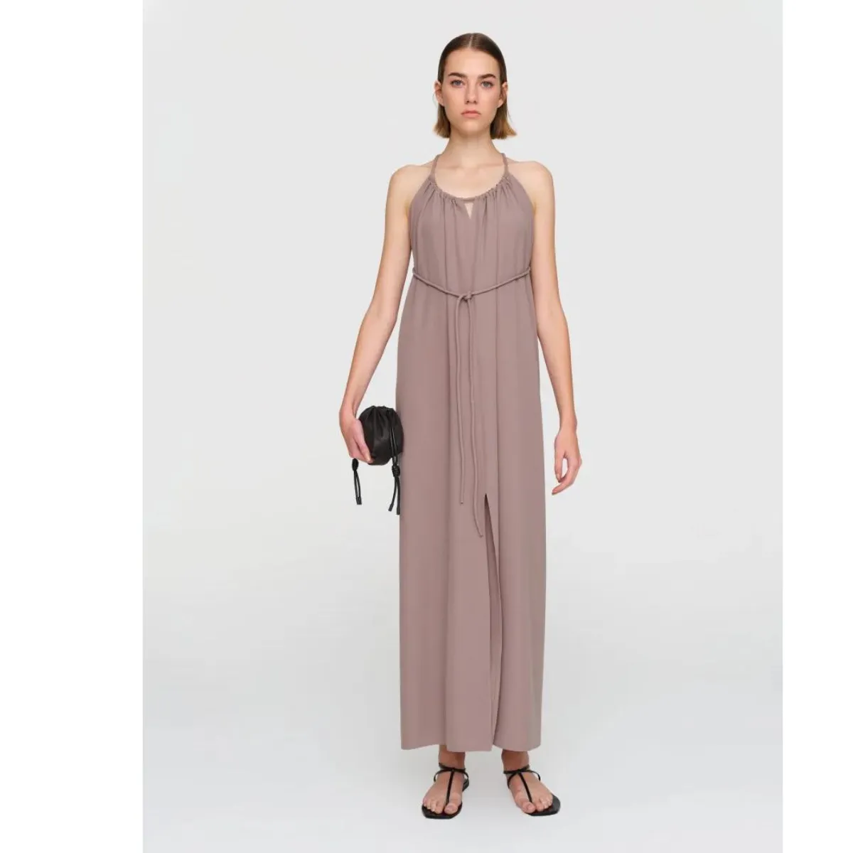 KASHMIR Crepe Dress LayeredPanels Mountain Cool