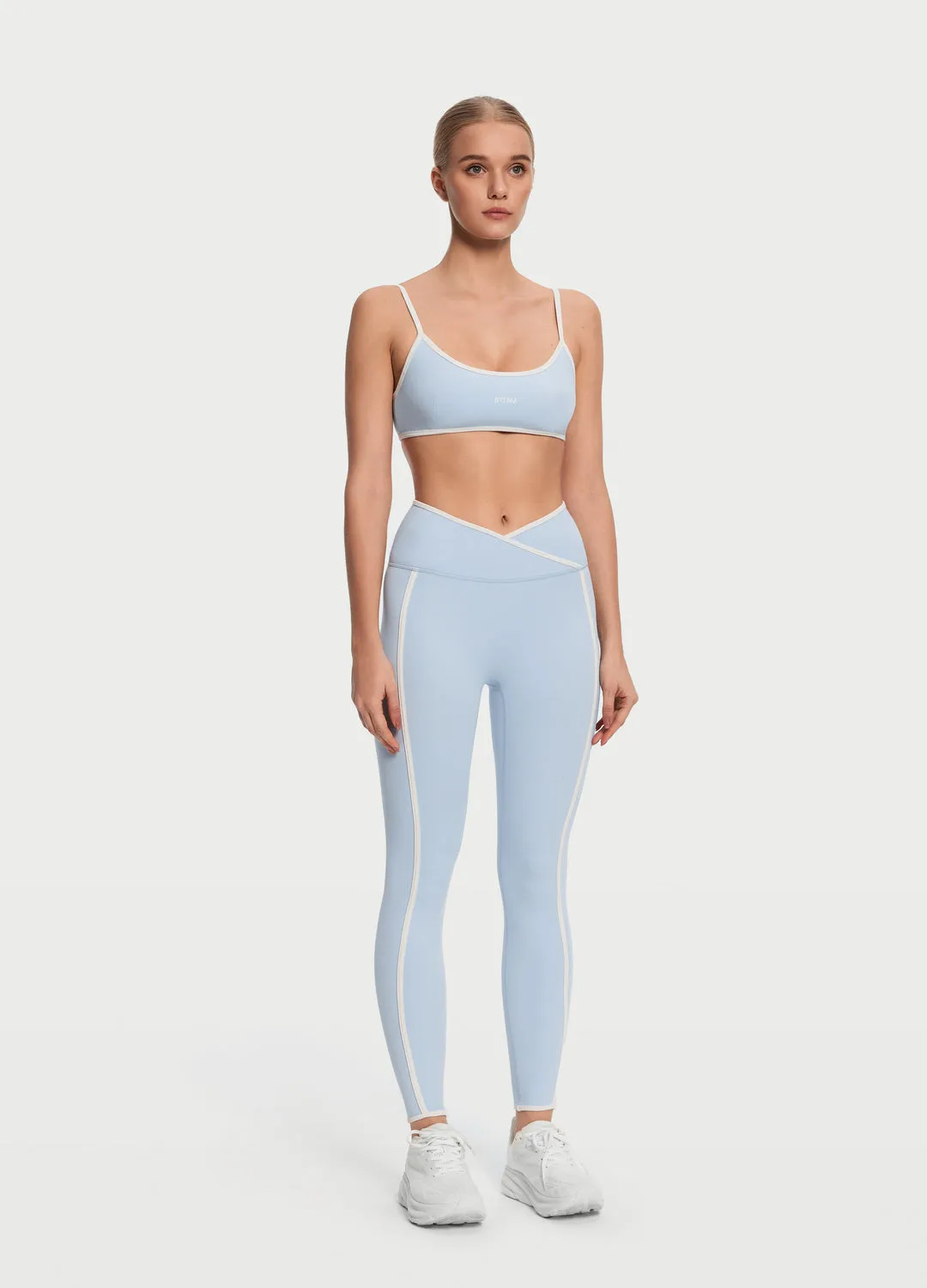 Crossover Waist Leggings Total Fit Dance Practice Rib Knit