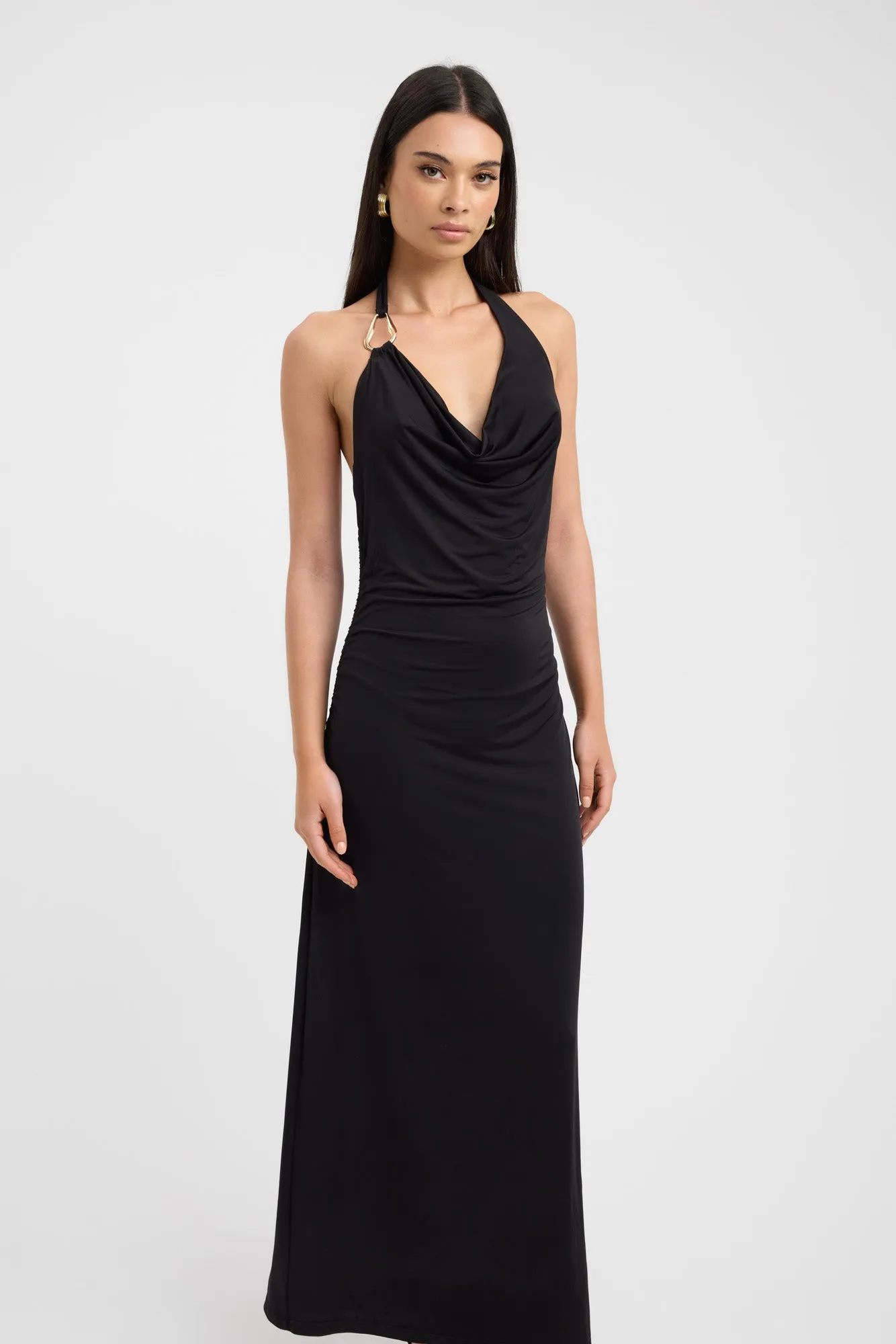 Char Cowl Dress Shoot Mood Compression Fit