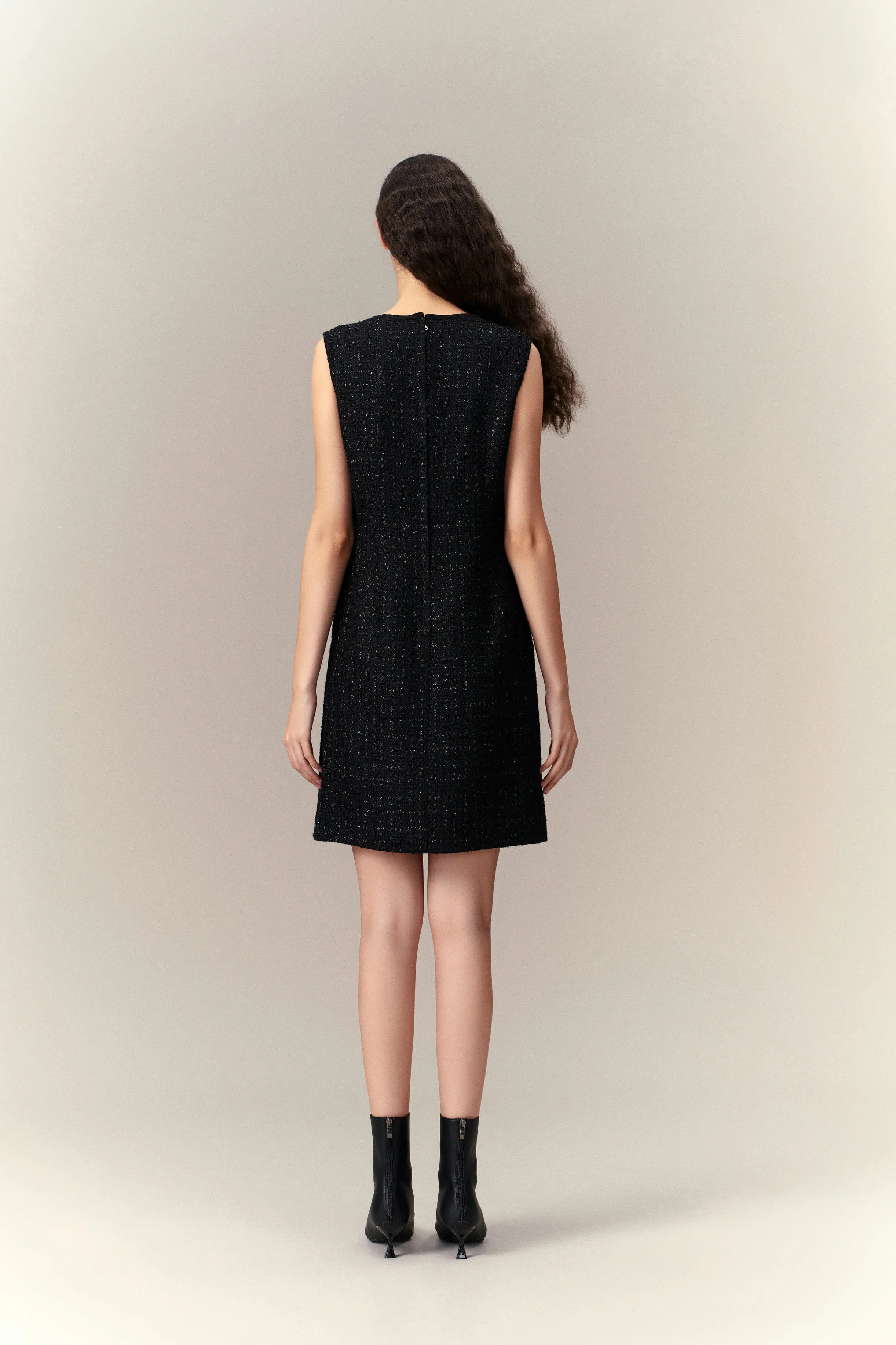 SmoothEdging Meteor Shower Embellished Sleeveless Dress