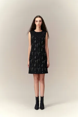 Wind Glow Meteor Shower Embellished Sleeveless Dress