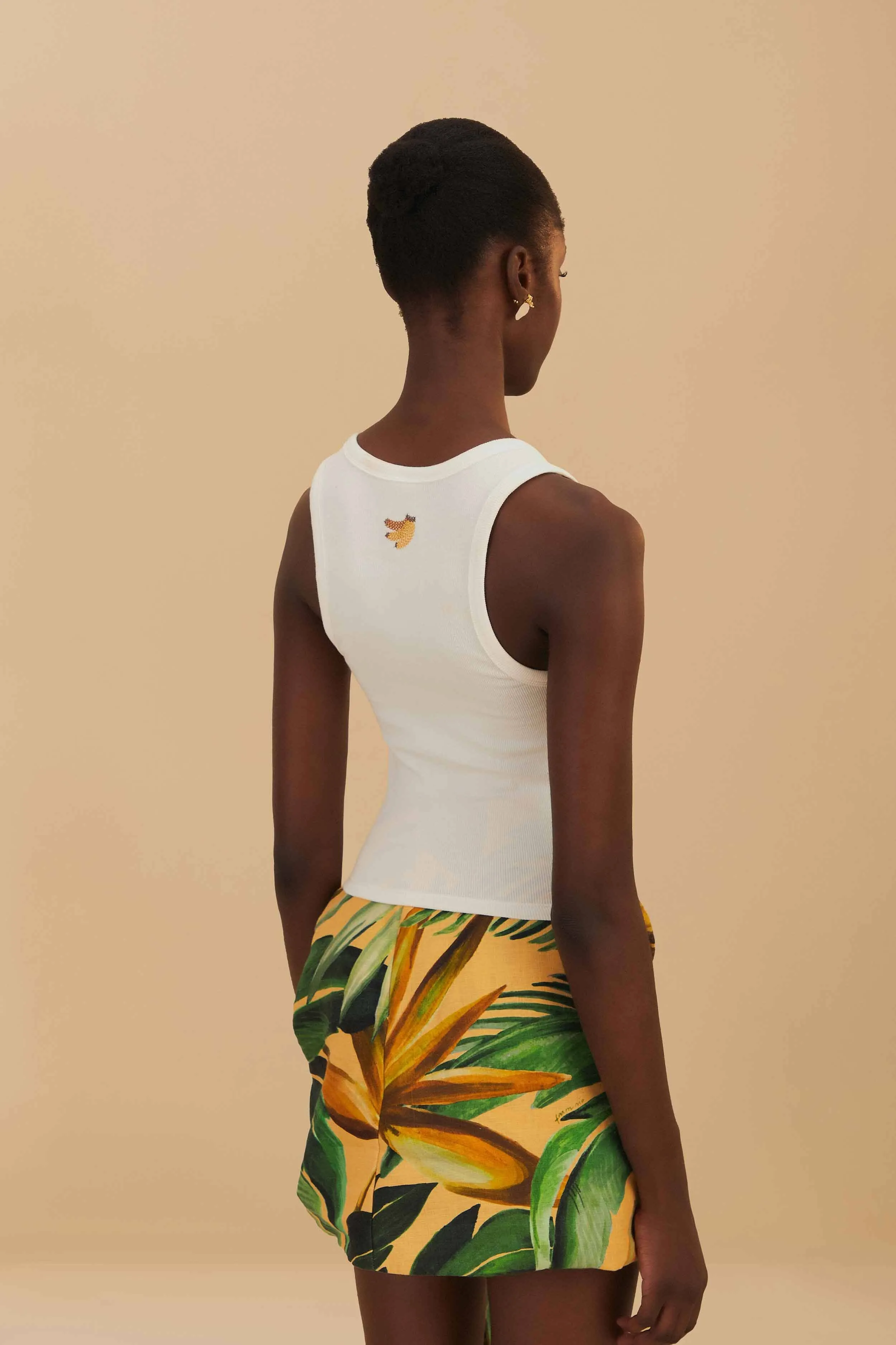 Luxury Feel Pleated design Yellow Bananart Side Bow Mini Skirt