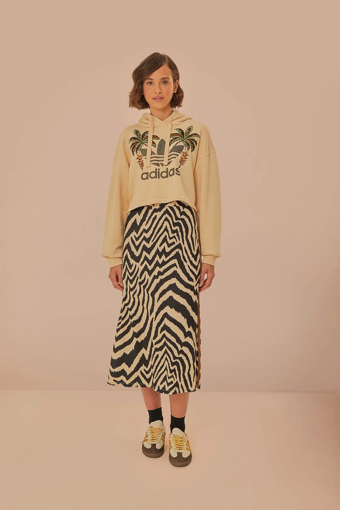 Beige Adidas Farm Rio Maxi Skirt Contemporary Brand