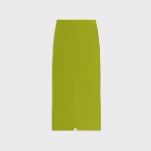 Kith Women Mila Micro Monogram Maxi Skirt - Pistachio Performance Fashion Outfit Combo