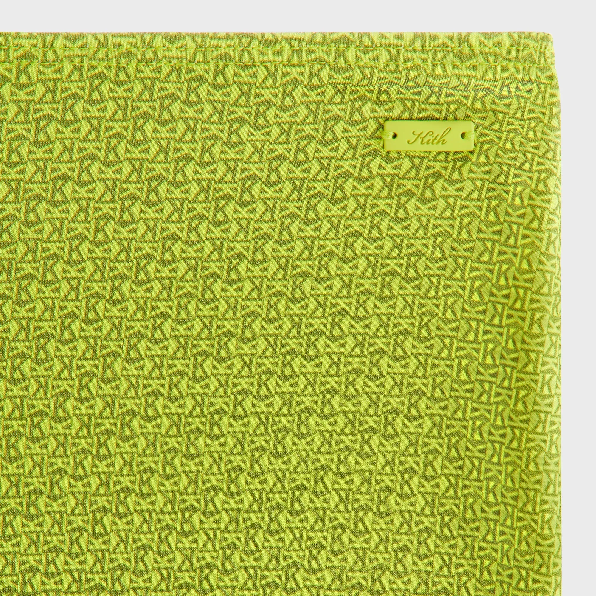Kith Women Mila Micro Monogram Maxi Skirt - Pistachio Textured Surface