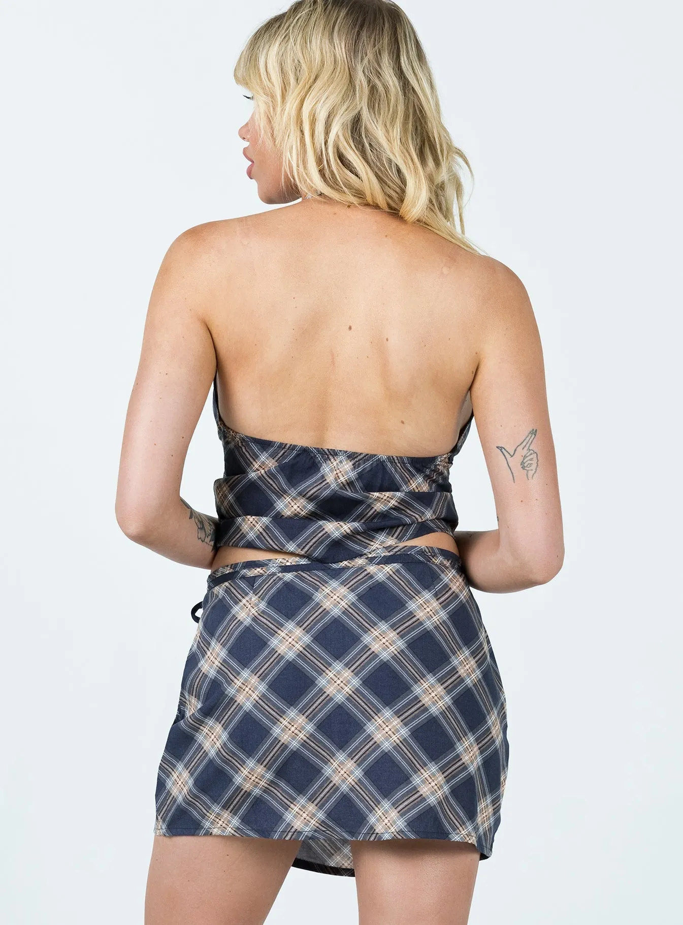 Motel Volta Skirt Black Retro Style