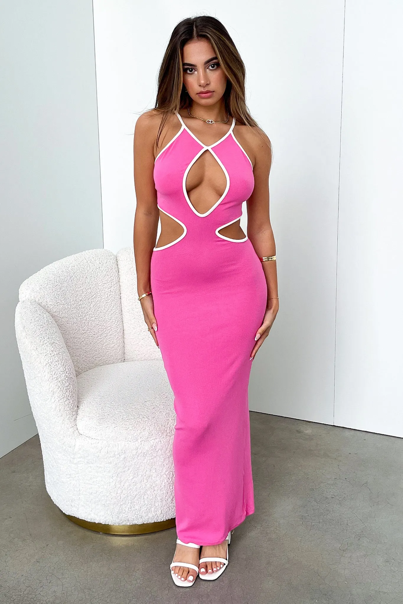 Radar Maxi Dress - Pink Rose Glow