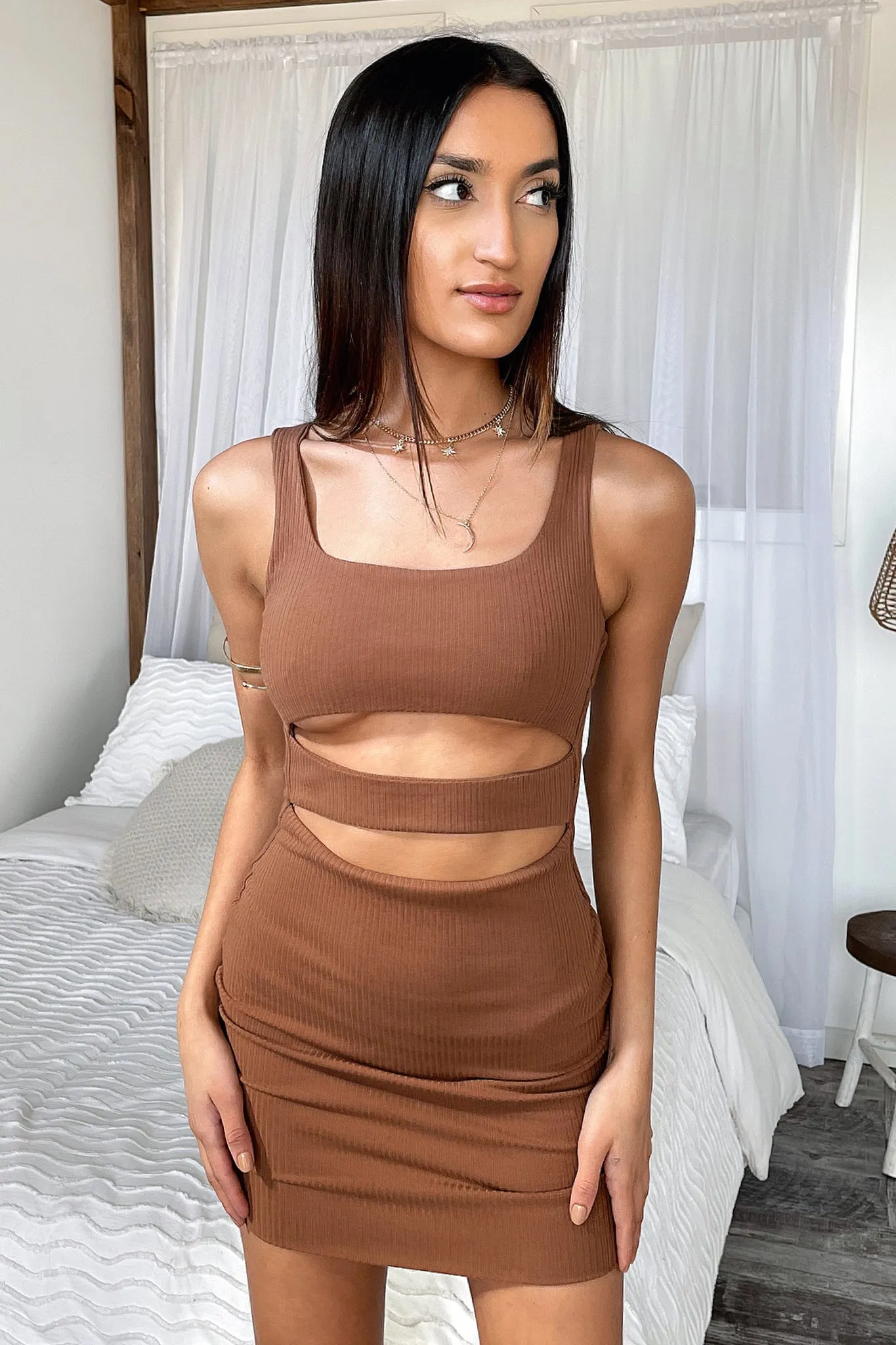 Play Edge Trendy Charm Sandy Dress - Brown