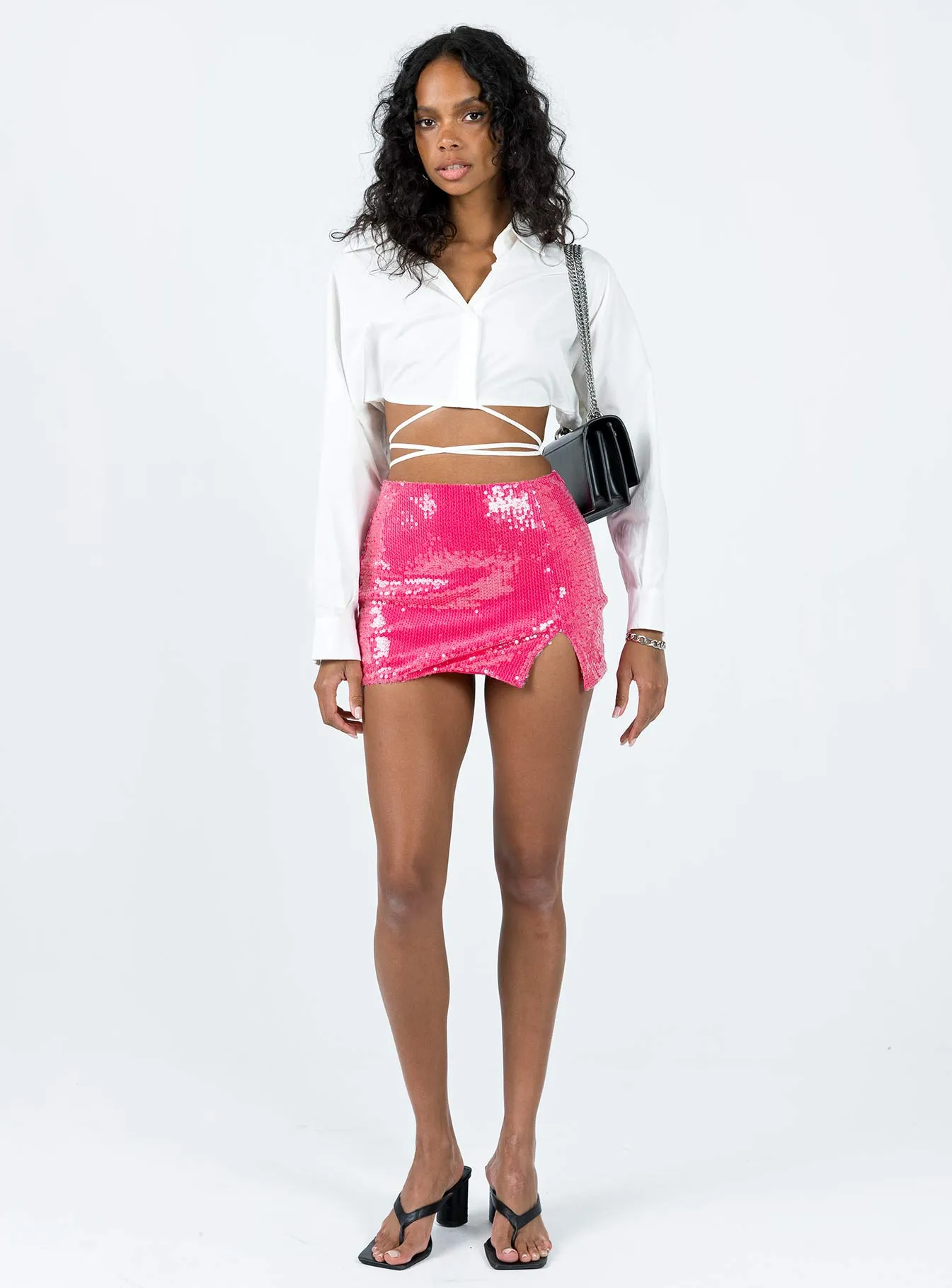 Fashion Details Non Restrictive Fit Hannam Micro Mini Skirt Pink