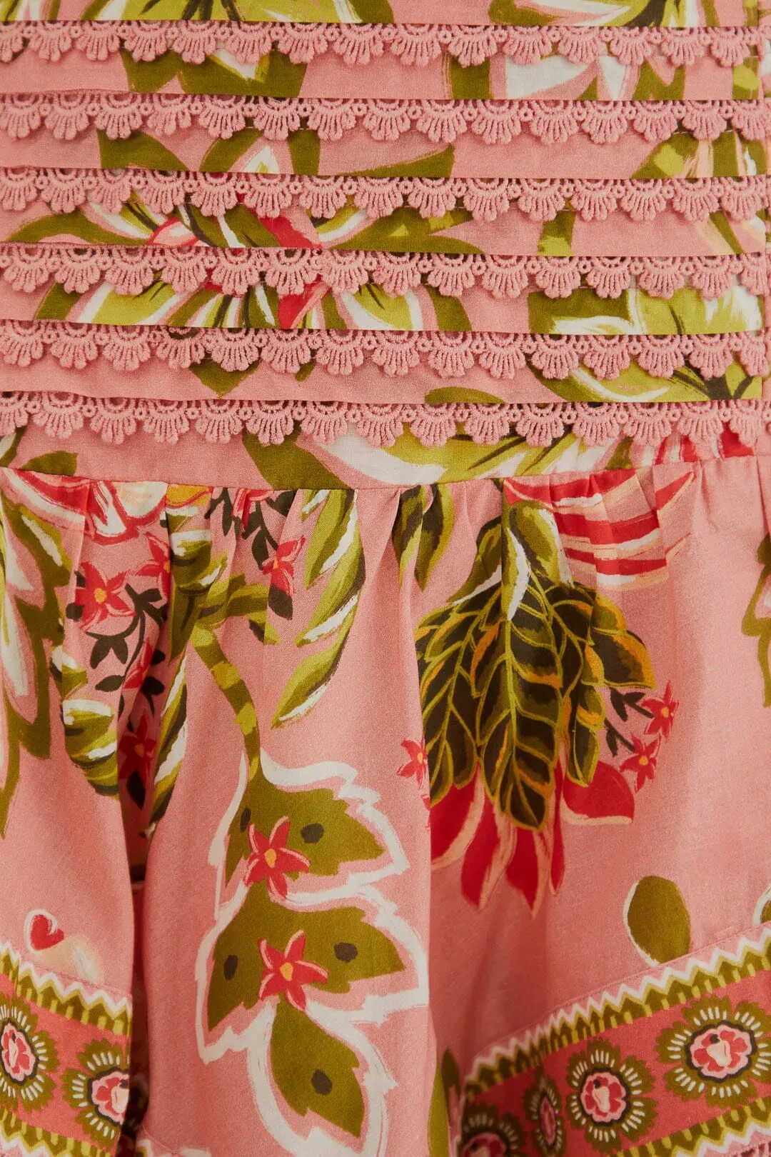 Athleisure Inspired Soft Pink Aura Floral Mini Skirt