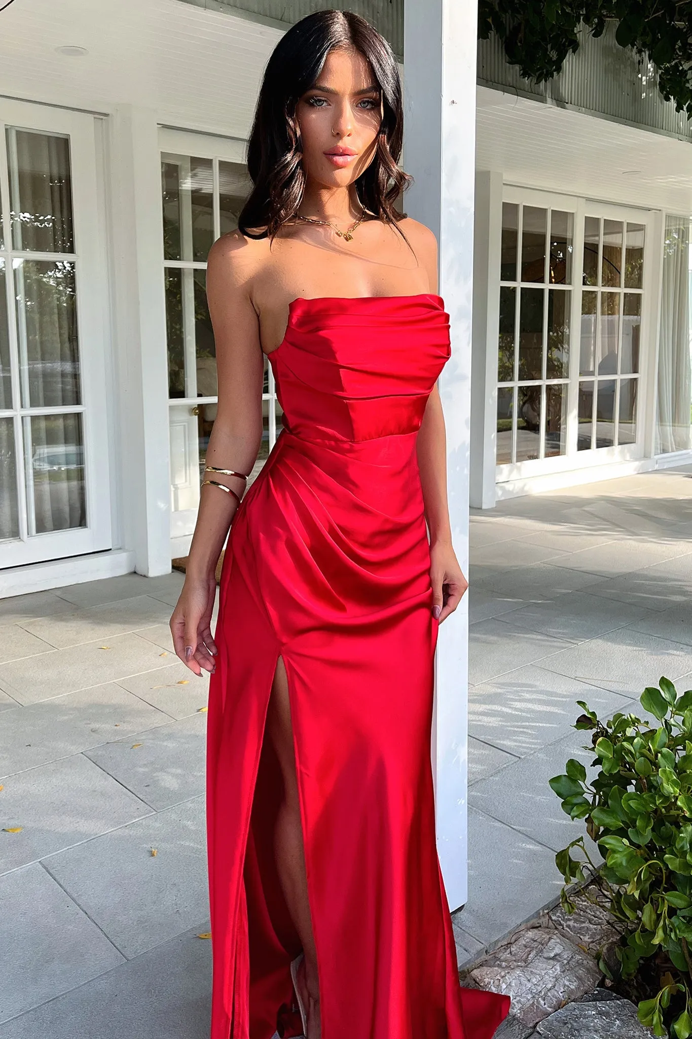 Metal Glow All Season Lola Maxi Dress - Red