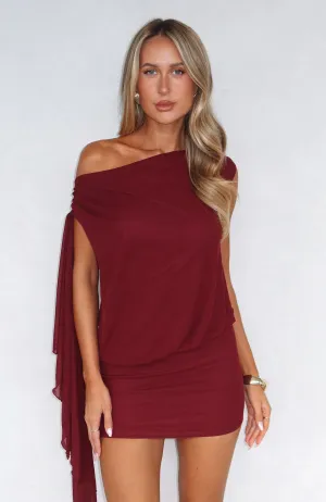 Sicilian Dreams Mini Dress Wine FourWayStretch
