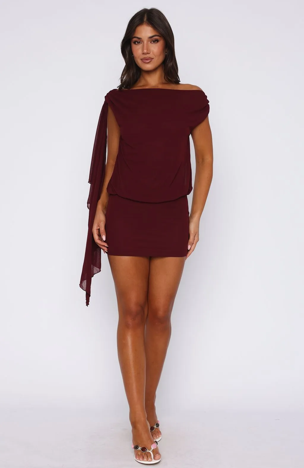 Smart Glow Fantasy Mood Sicilian Dreams Mini Dress Wine