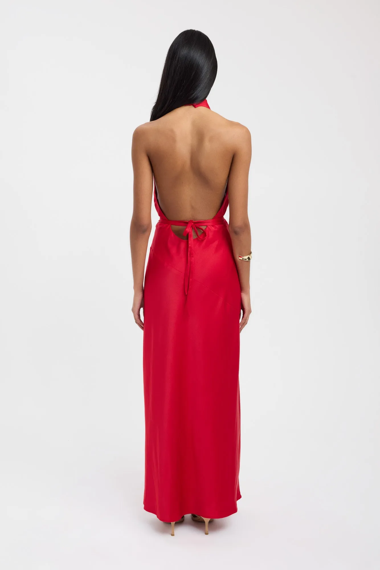 Palermo Halter Maxi Dress Luxury Core Raw Linen