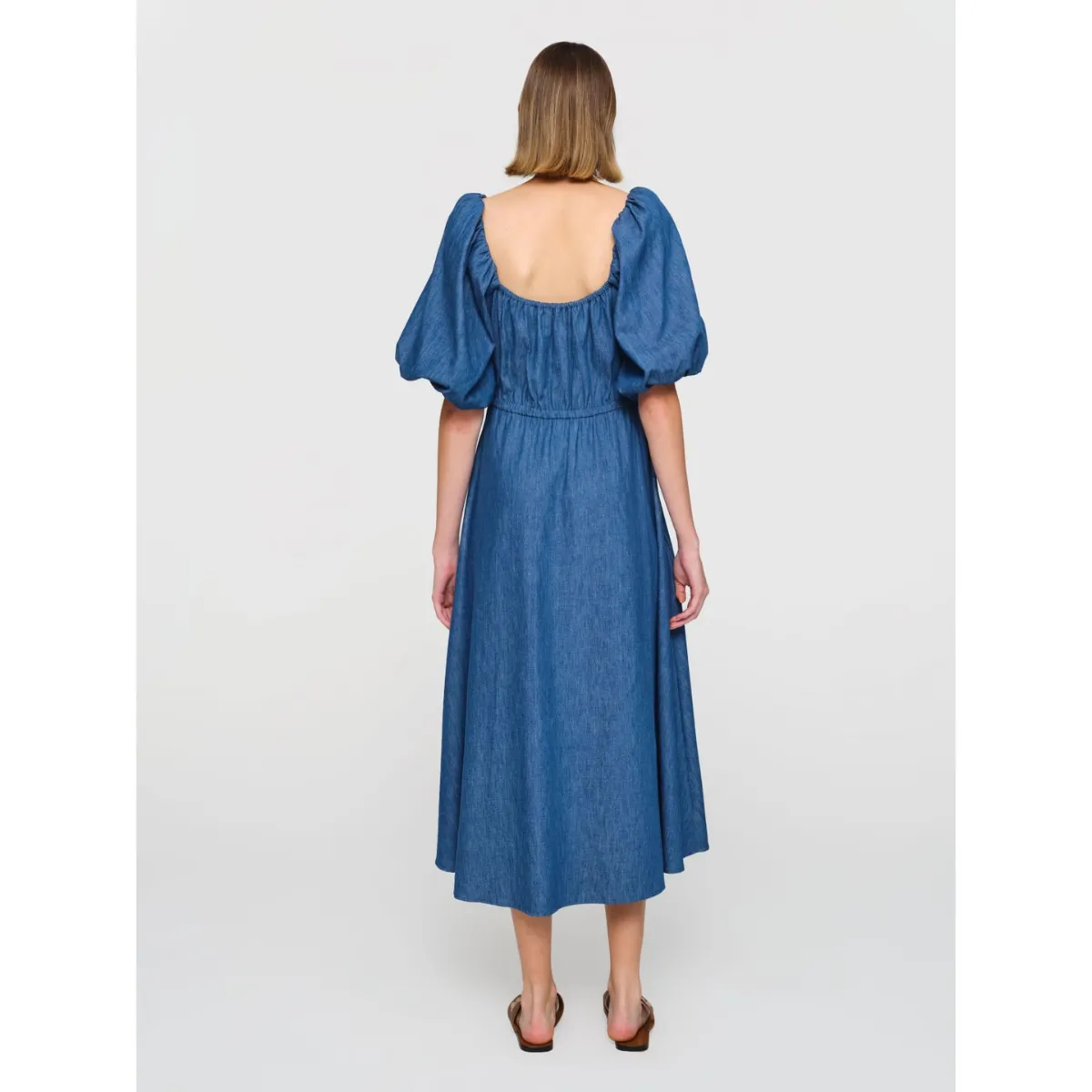 Aliya Linen Denim Dress New Day