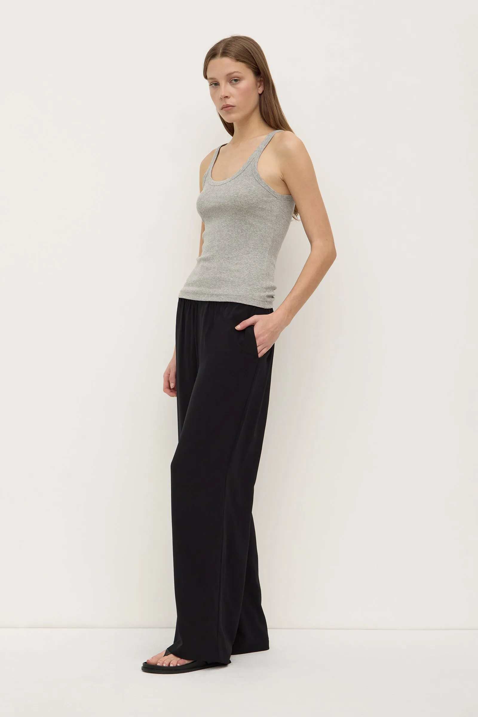 Charlie Rib Tank Green Soul