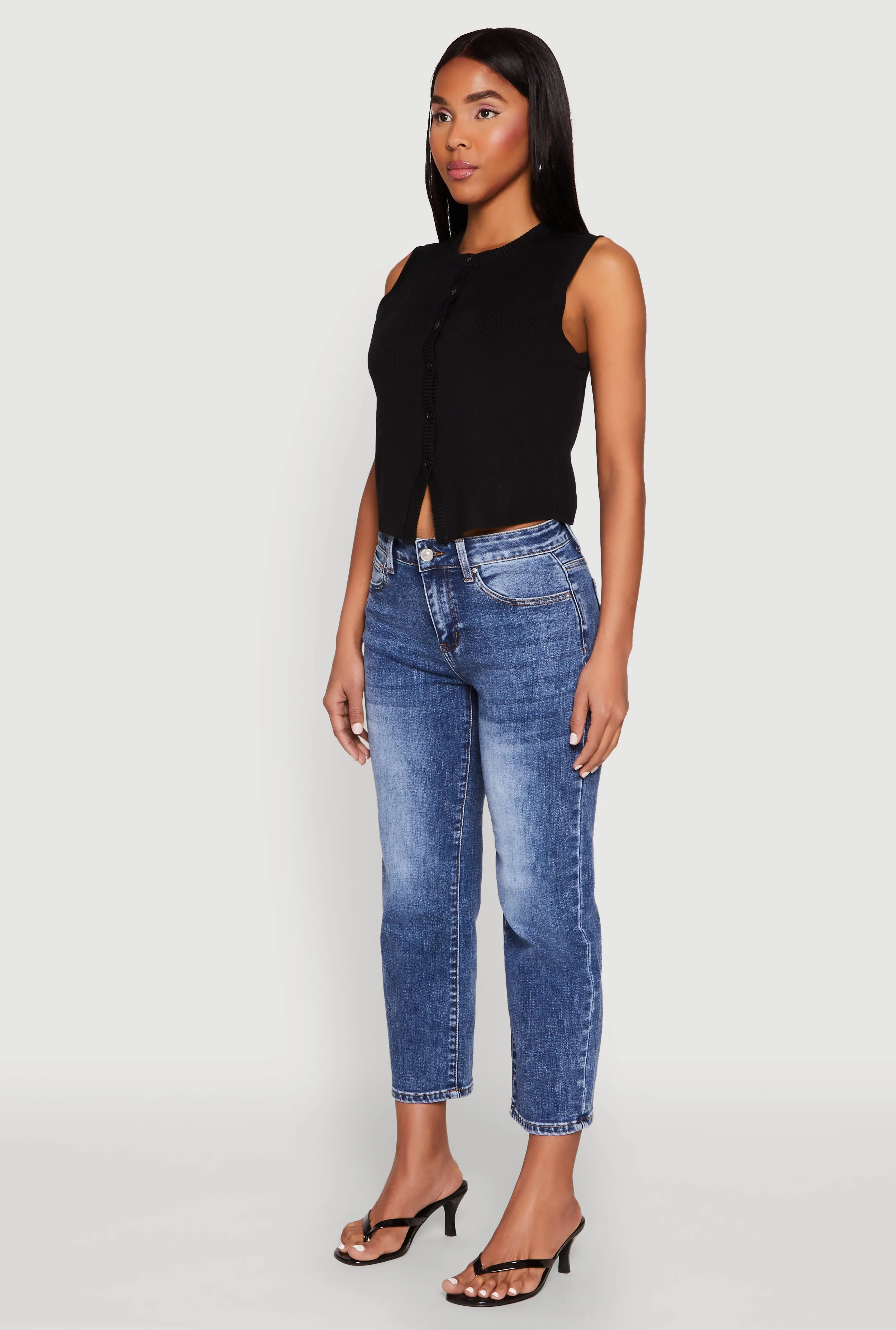 WAX Straight Leg Capri Jeans Edgy Design Spring Mood Outdoor Enthusiast Formal