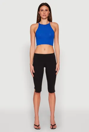 Daisy High Neck Cropped Tank Top standard model high - density storage