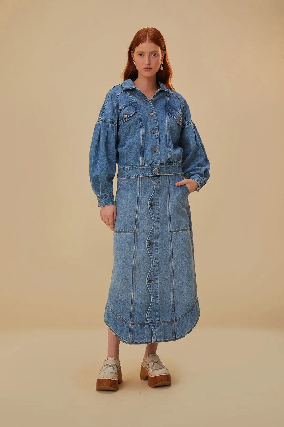 Comfort Innovation Denim Wave Skirt