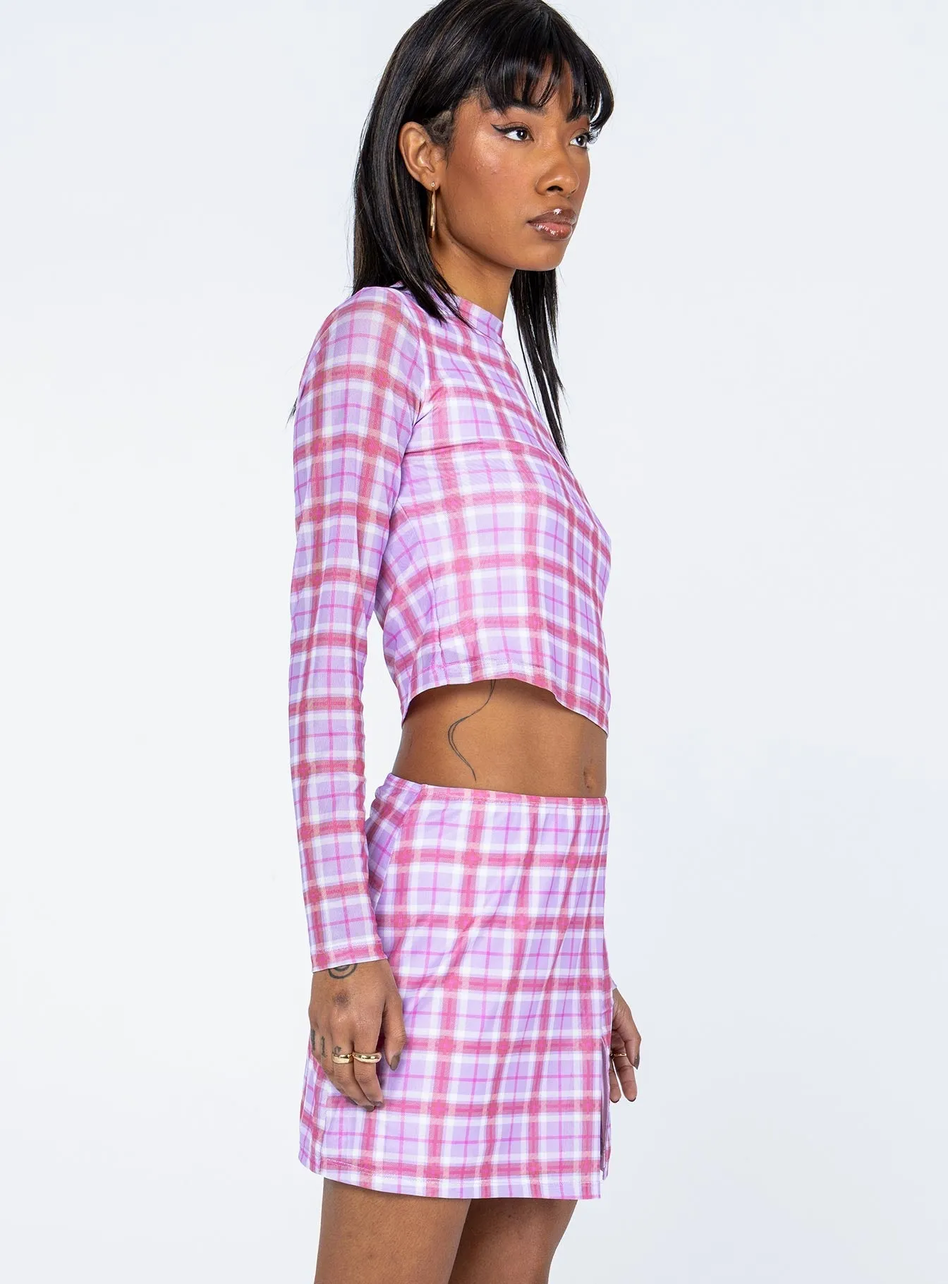 Chic Look Alana Long Sleeve Set Pink / Purple