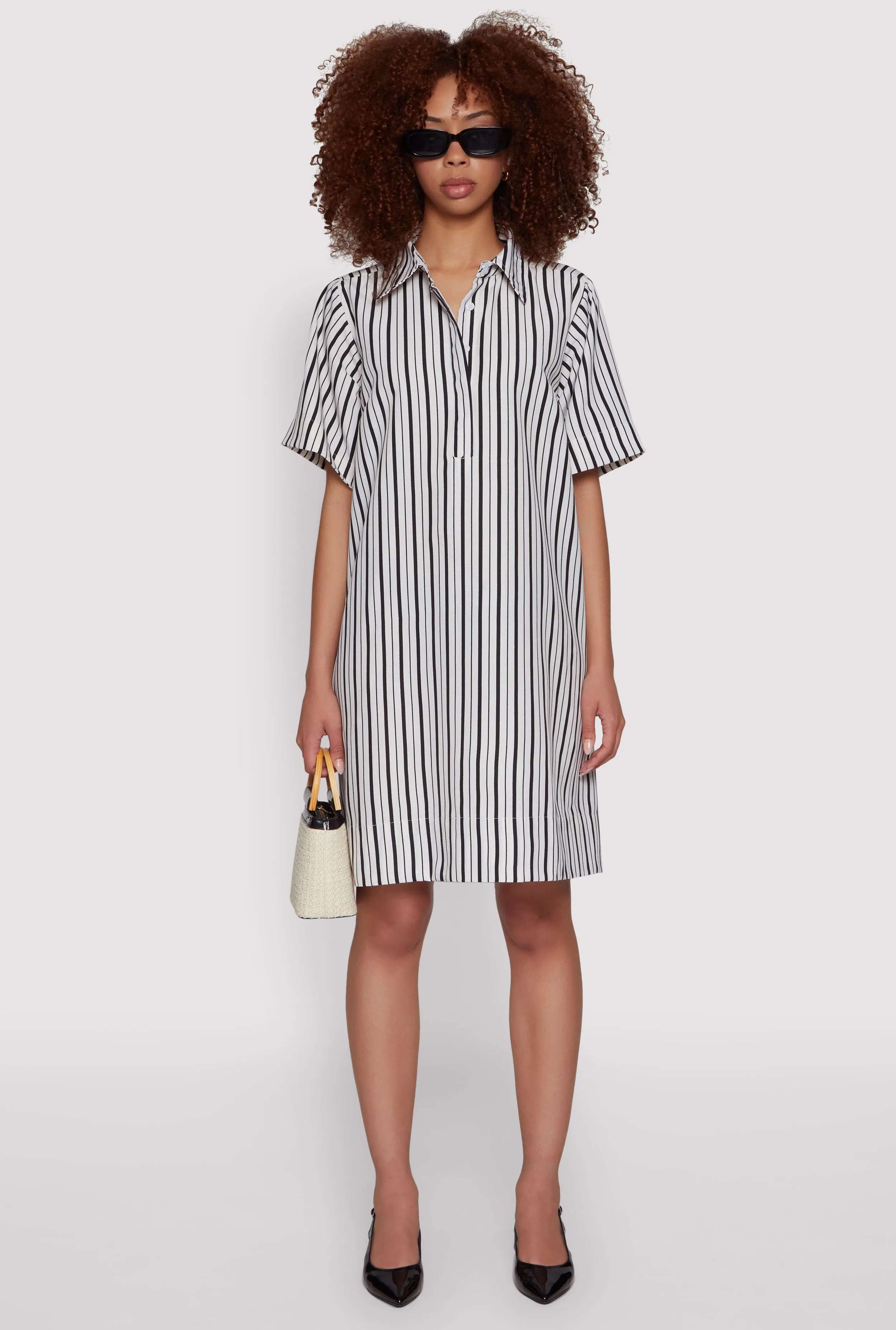 Bridal Mood Versatile midi for travel Striped Shift Dress