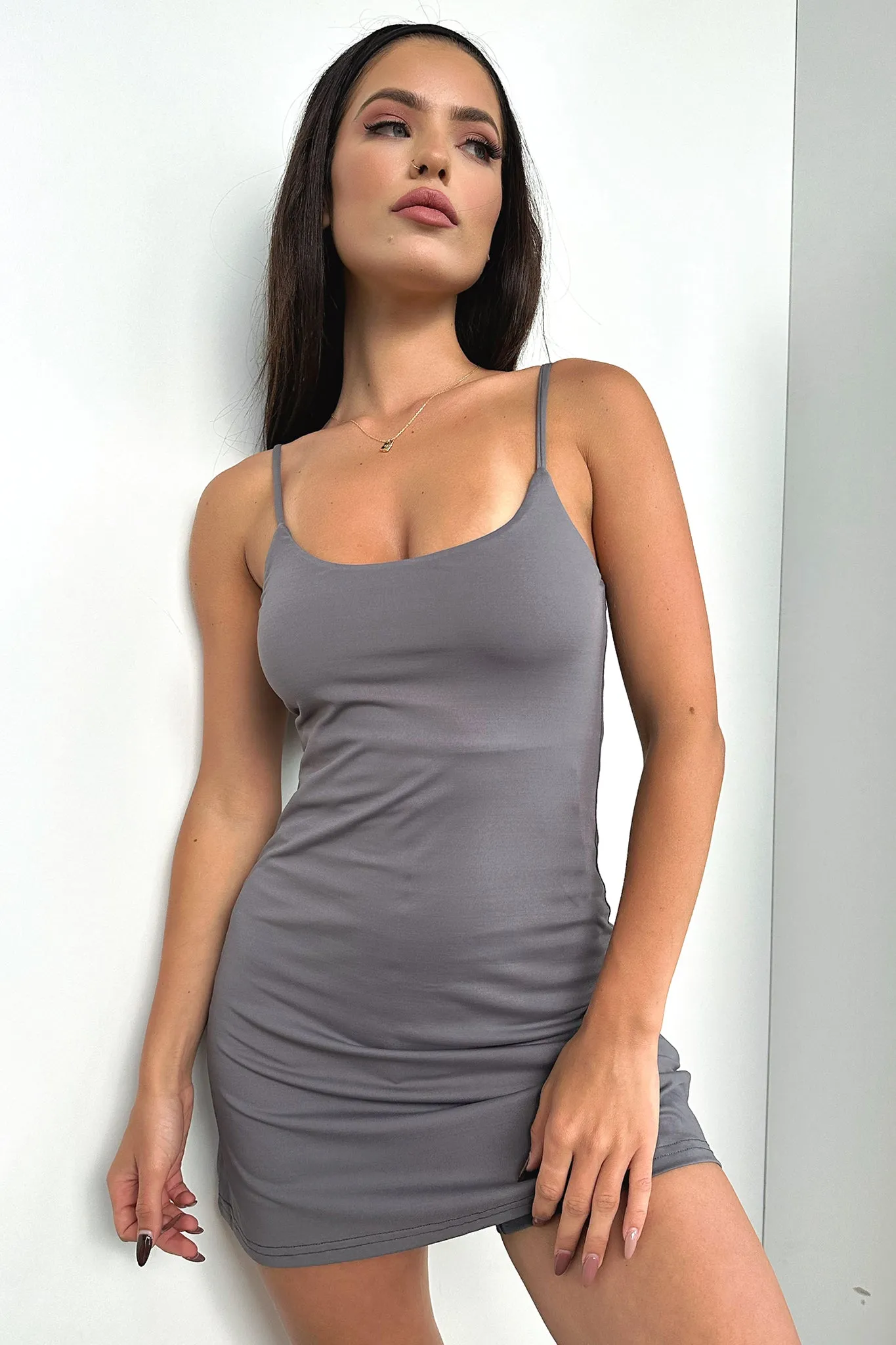 Kyri Dress - Grey Light Rush elegant design