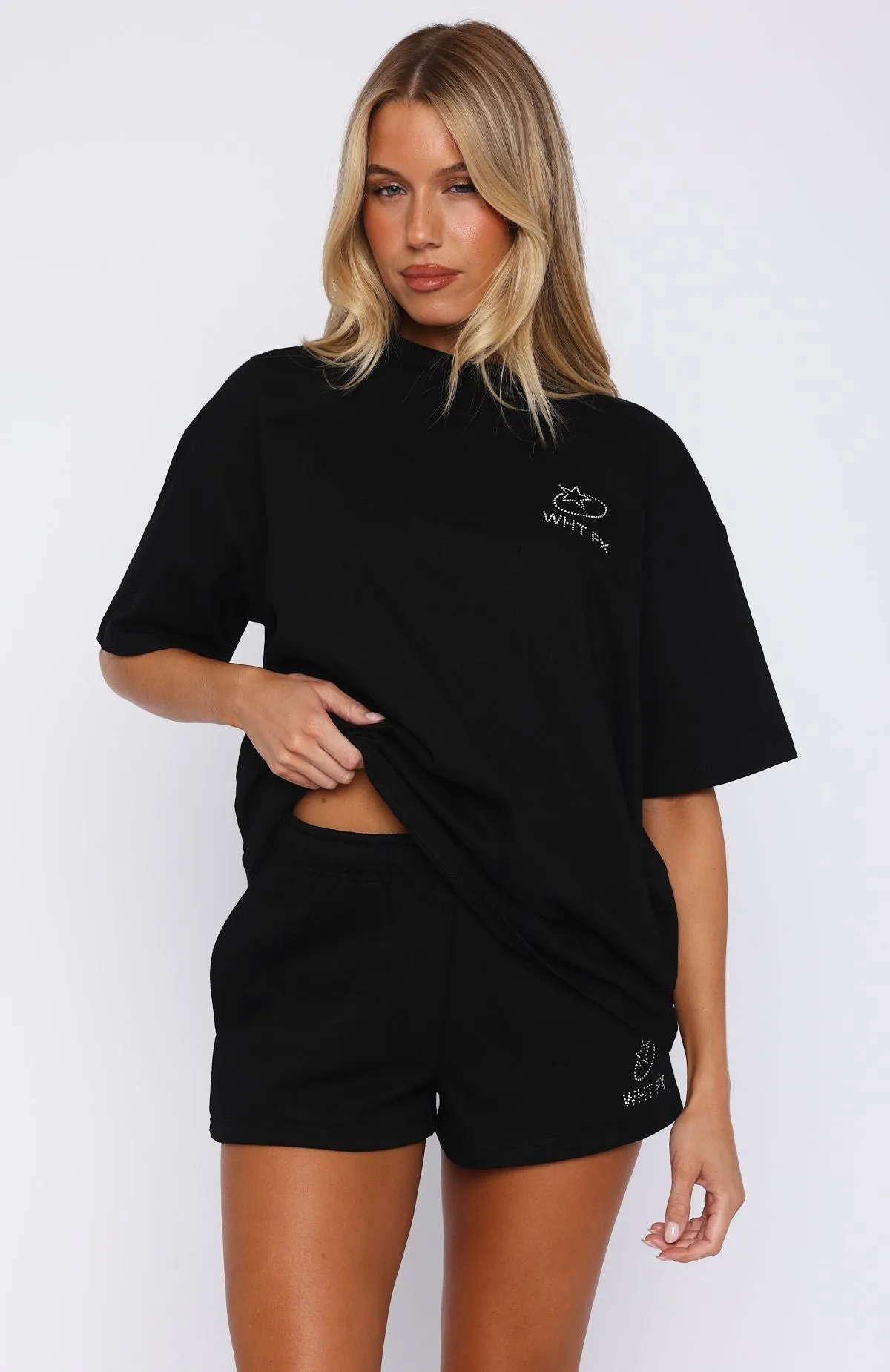 Always Shining Lounge Shorts Black Back pockets