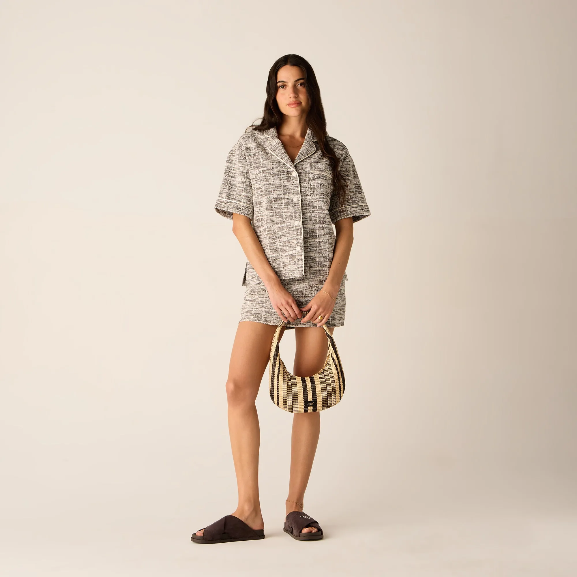 Vegan Material Neat Finish Kith Women Tweed Sven Skort - Kindling