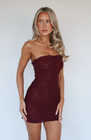 pack light Hero Mode Mistress Strapless Mini Dress Burgundy