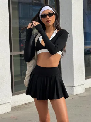 Outfit Vibes Dynamic Pleat Active Skort Black