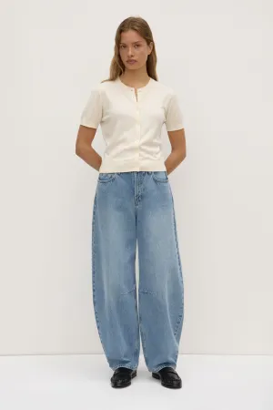 Smart Wear Semra Cotton Cashmere Short Sleeve Cardigan