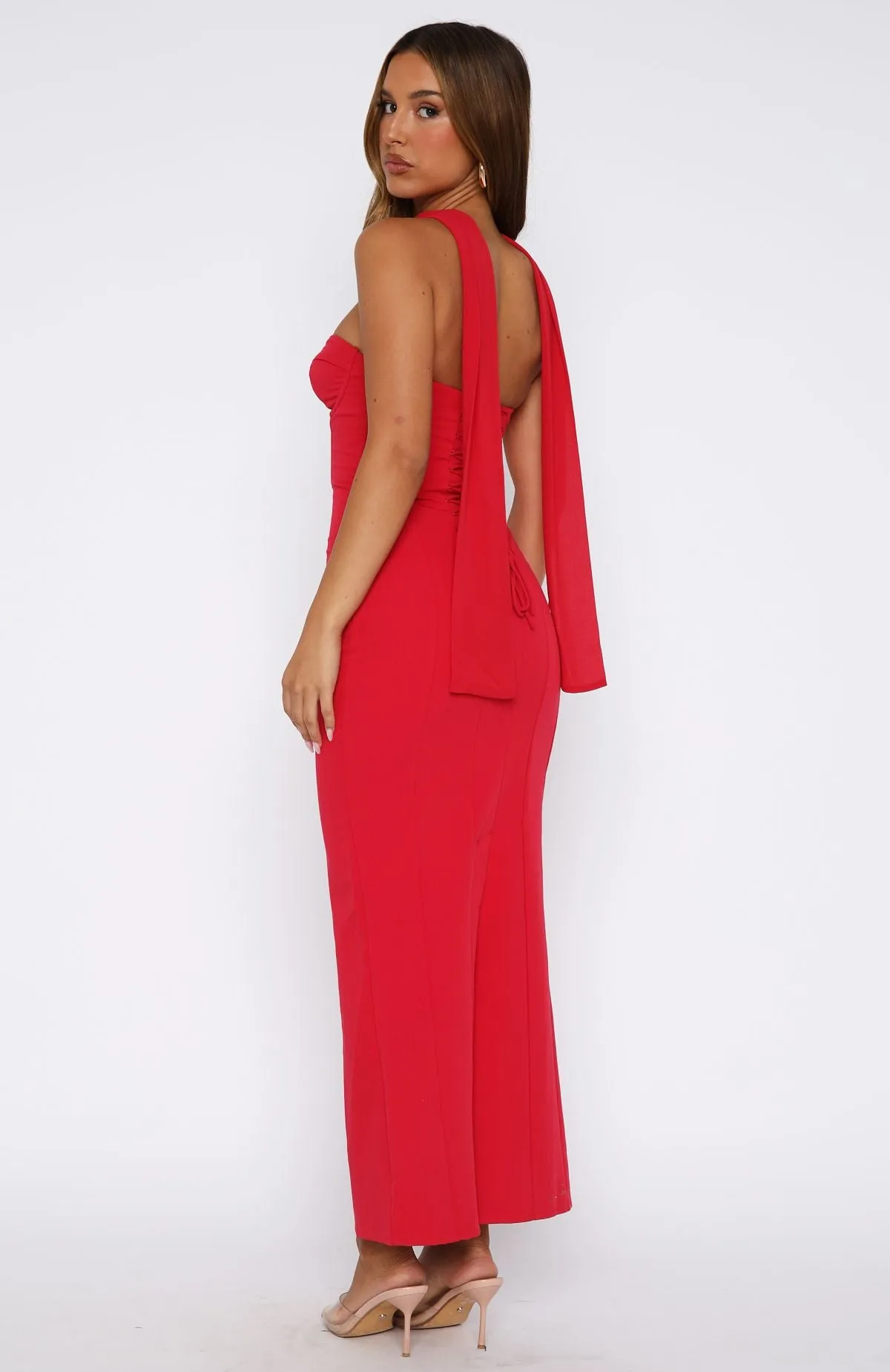 Spark Soul AntiPillingTechnology Raining Hearts Strapless Maxi Dress Red