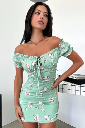 Maisie Dress - Green Print Chic Silhouette