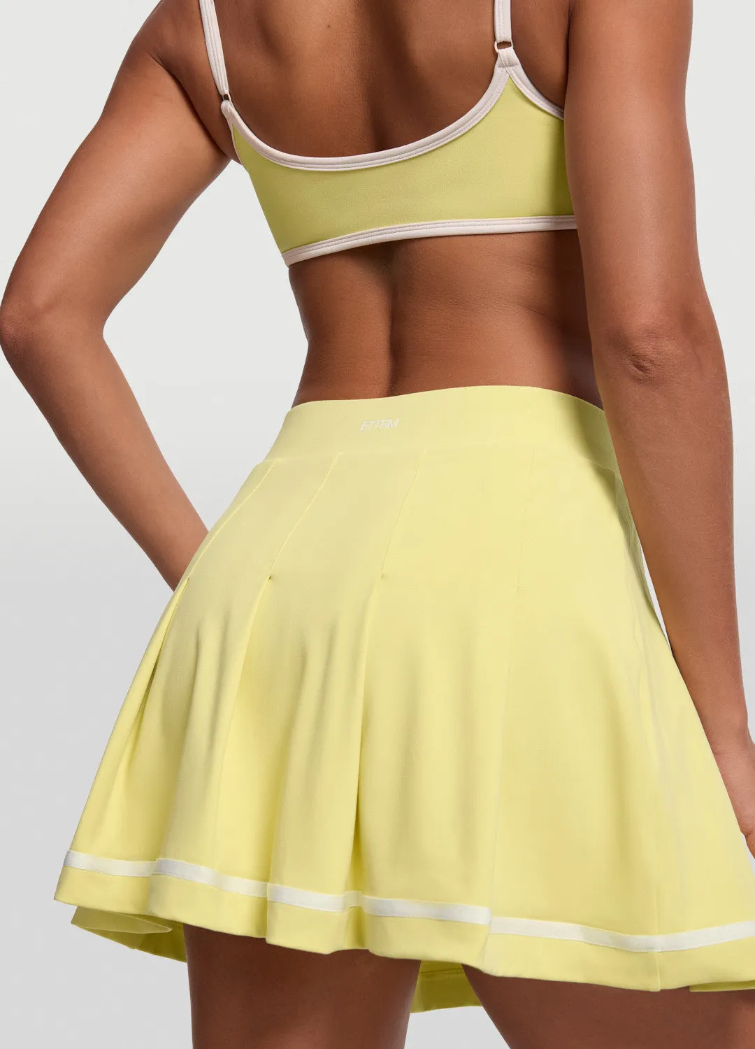 Pleated Tennis Skirt Sequined Finish Unisex style