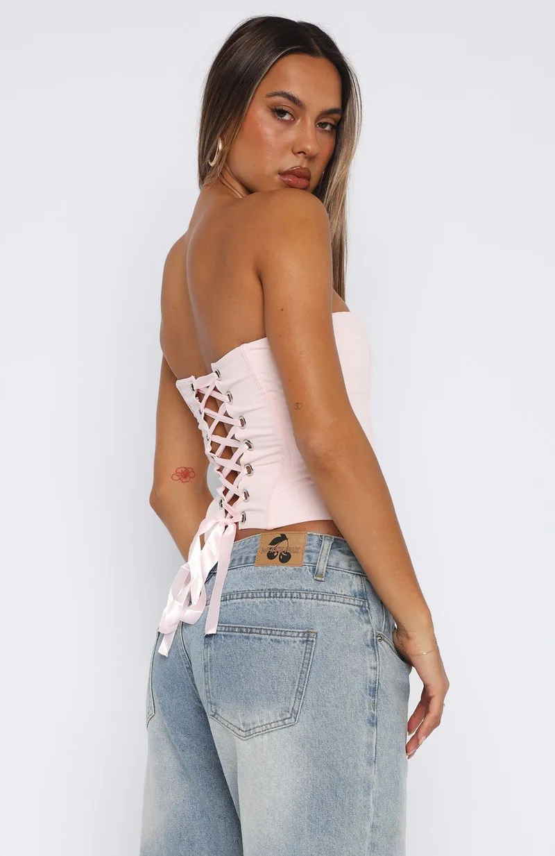 Always Wondering Strapless Bustier Baby Pink QuickDryTechnology FlexibleWaistband