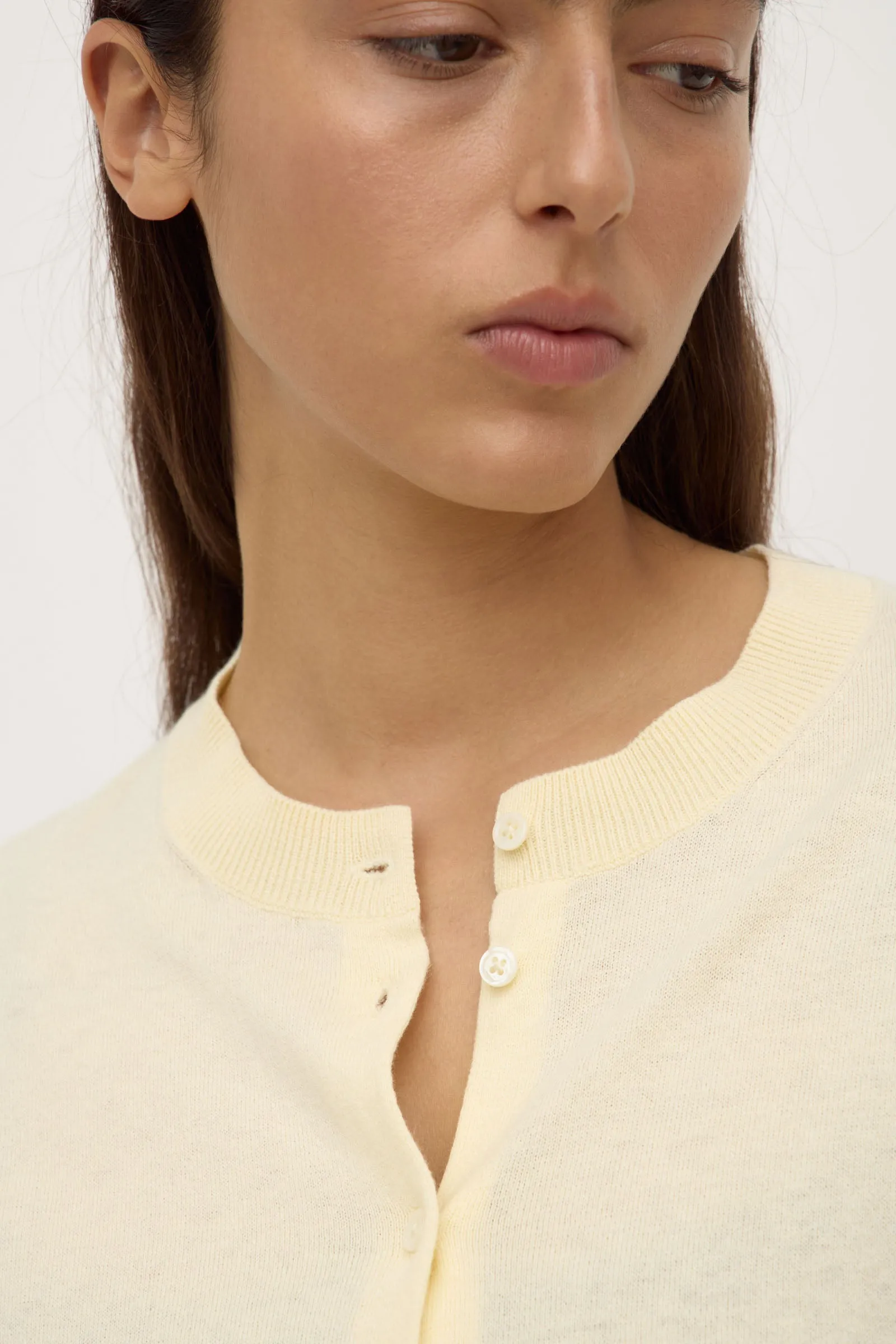 Hotel Style Semra Cotton Cashmere Short Sleeve Cardigan