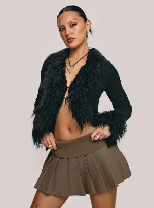 Fashion Forward Effortless Feel Fantasies Pleated Mini Skort Grey