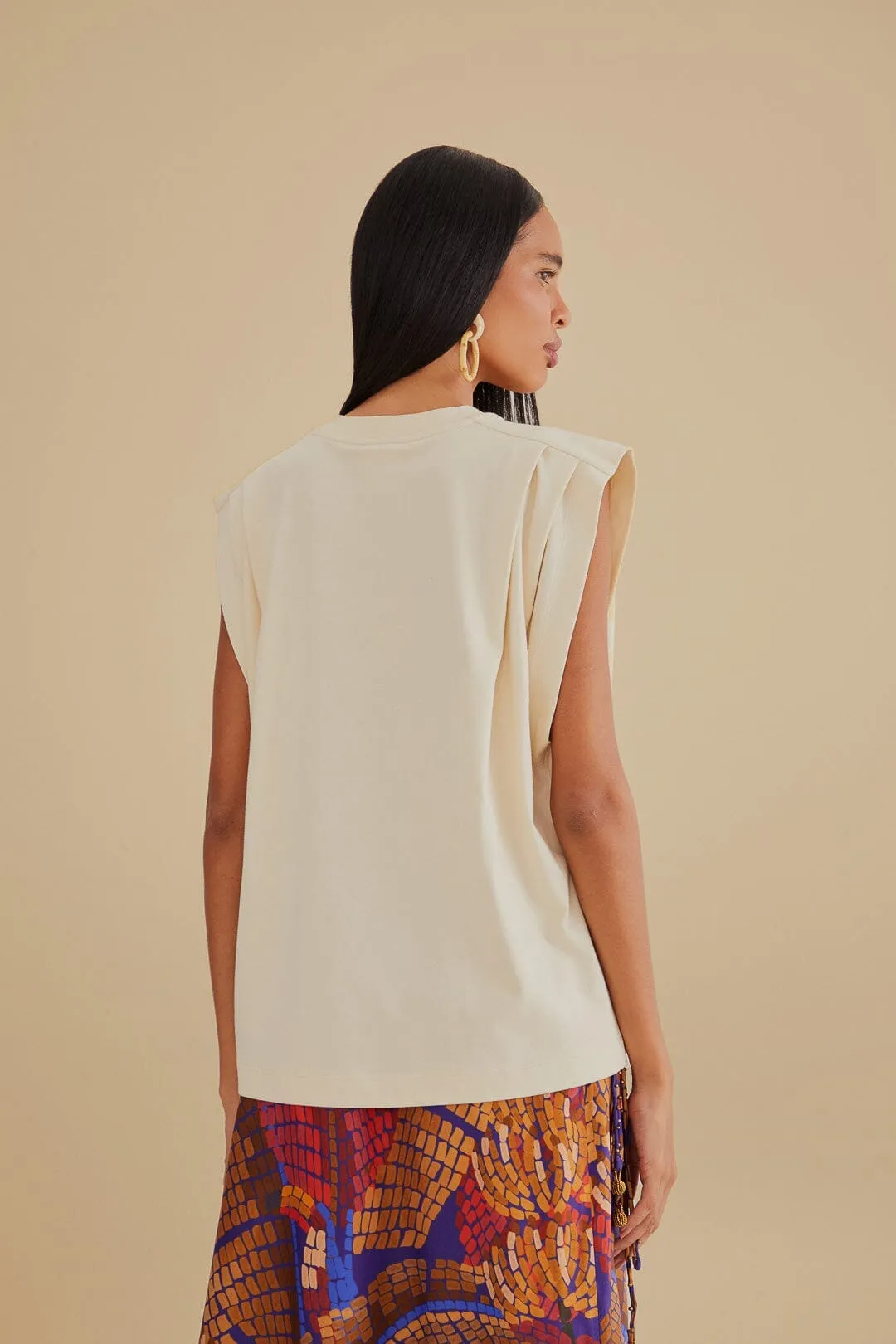 The Tropics Pleat Organic Cotton T-Shirt DurableStitching