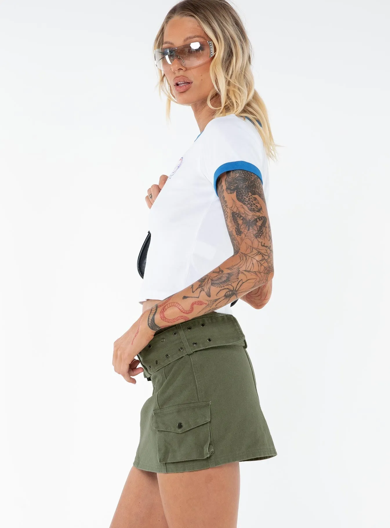 quick dry Iconic Cargo Mini Skirt Khaki Tall