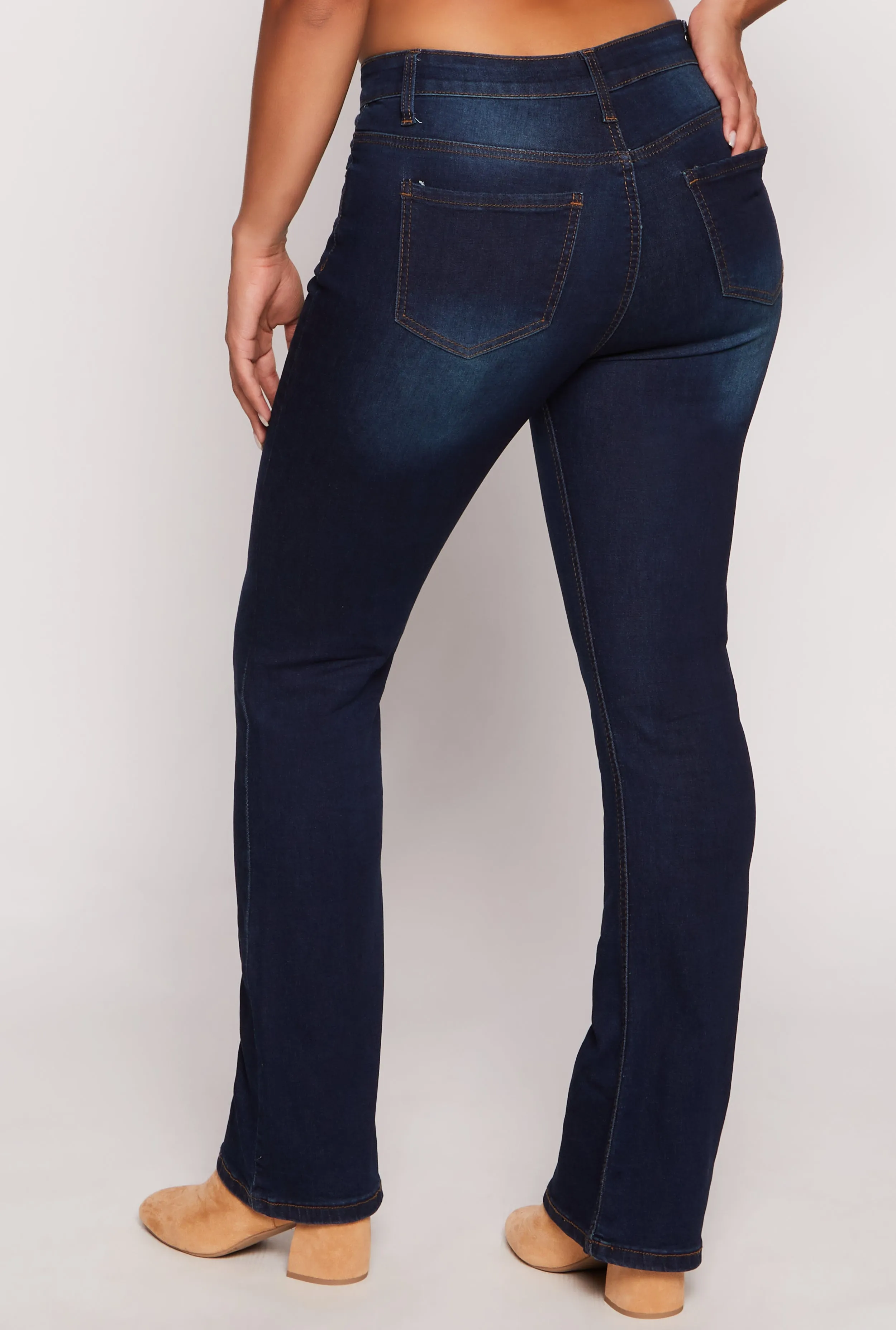 WAX Acid Wash High Waisted Boot Cut Jeans Holiday Vibes Date Night Lightweight Unfaded Hemline