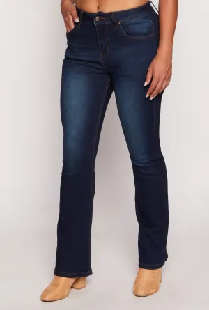 WAX Acid Wash High Waisted Boot Cut Jeans Morning Stroll Professional Wear Brunch Outfit