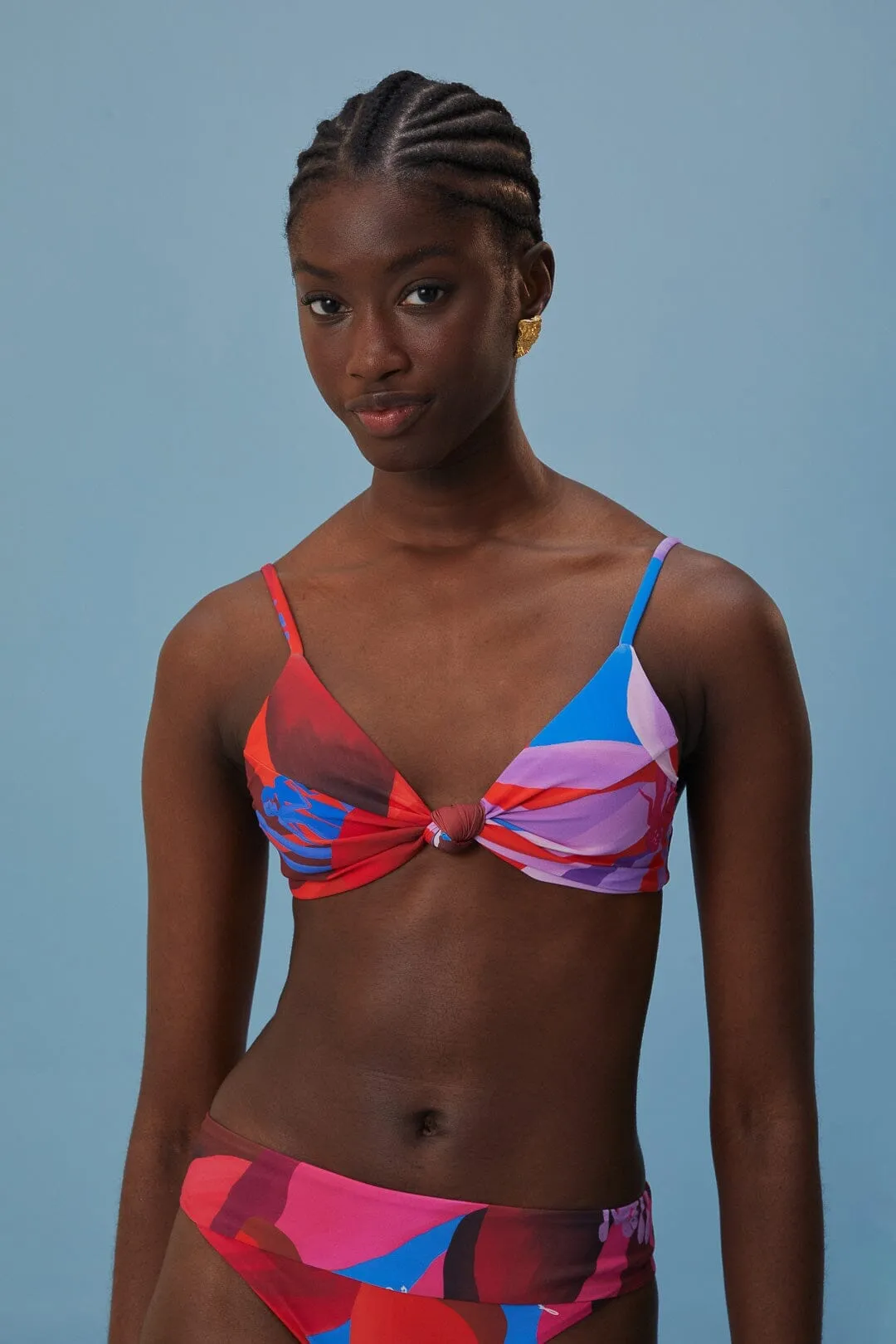 Lightweight Construction Hero Glow Watercolor Floral Bikini Top